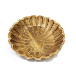 Misa dekoracyjna z drewna mango Kwiat 20cm